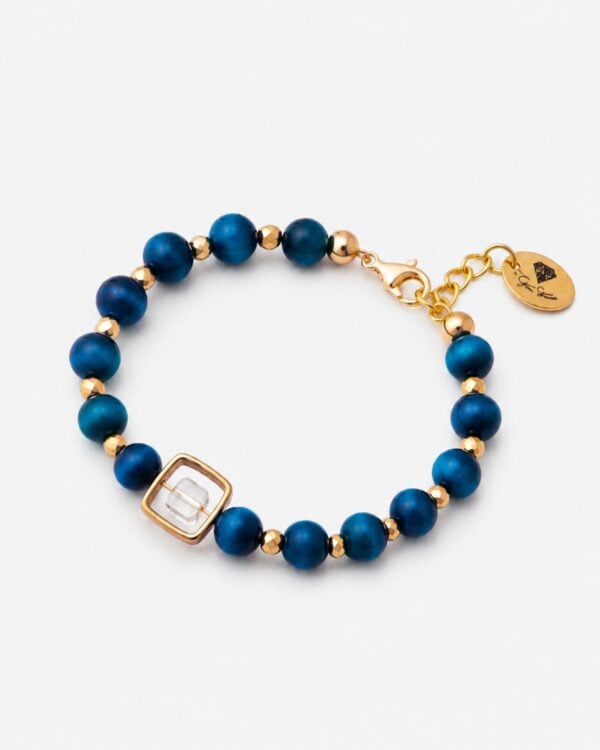 Blue Tiger Eye Element Bracelet - Energizing Crystal Jewelry