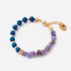 Blue Tiger Eye and Labradorite Bracelet - Handcrafted Gemstone Accessory