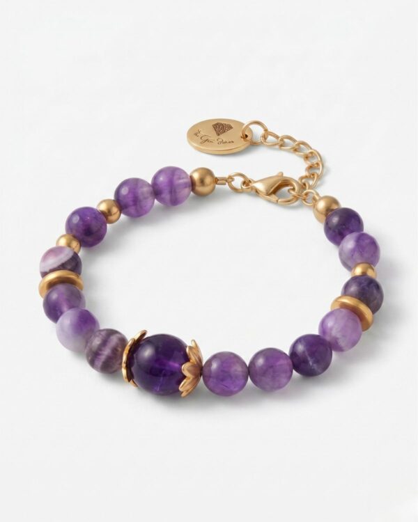 Purple Amethyst Bracelet - Luxury Gemstone Jewelry