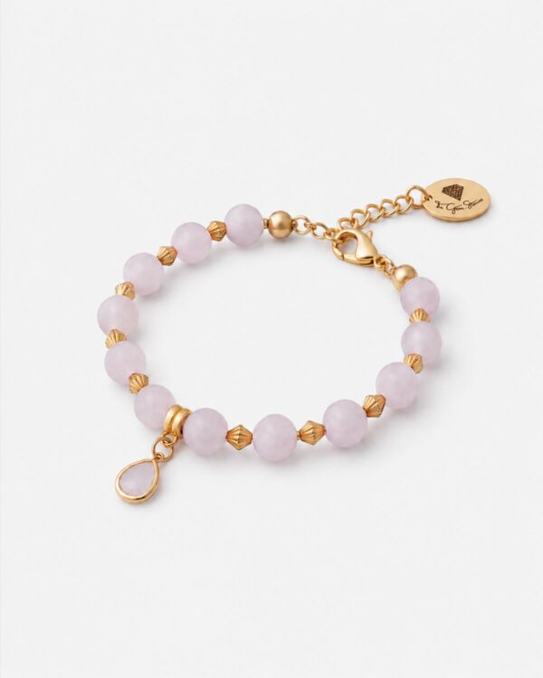 Rose Quartz Bracelet with Element - Handcrafted Crystal Jewelry