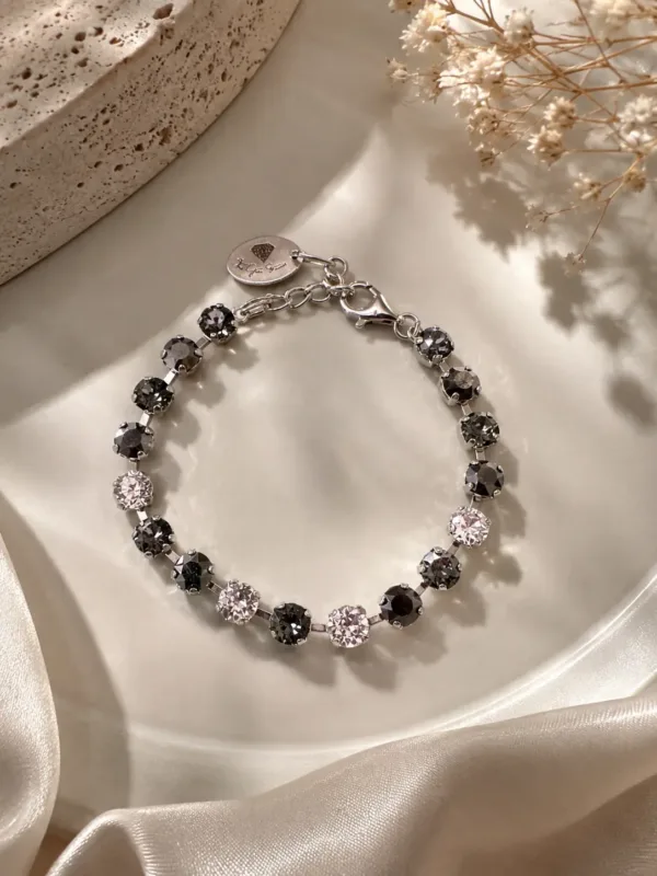Cupchain with Crystals - Rhodium Luminus Green
