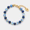 Stylish Blue Agate Bracelet with Adjustable Clasp