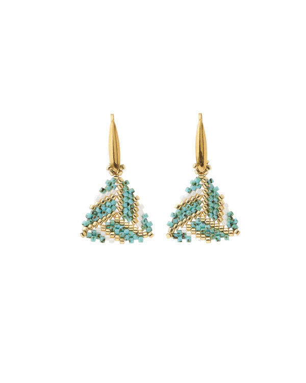 Miyuki Triangle Earring - Picasso