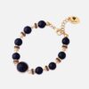 Agate Bracelet with Swarovski Rondelle Beads - Handcrafted Fashion Jewelry