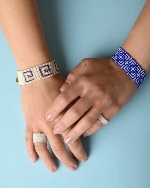 Artisanal Miyuki Hand Stitched Bracelet by Gem Stories