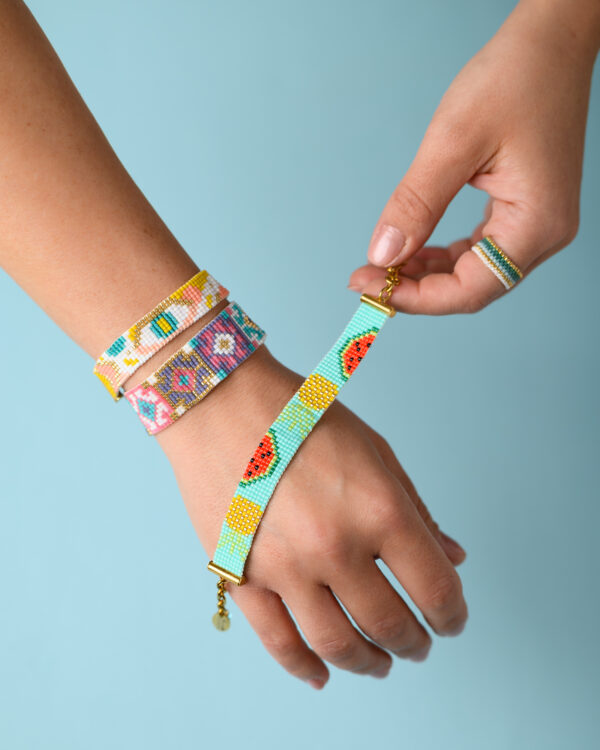 Handcrafted Miyuki Loom Bracelet Pop Colors