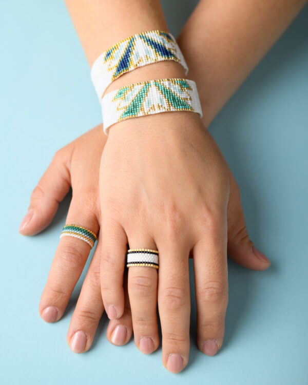 Swan Design Miyuki Loom Stitch Bracelet