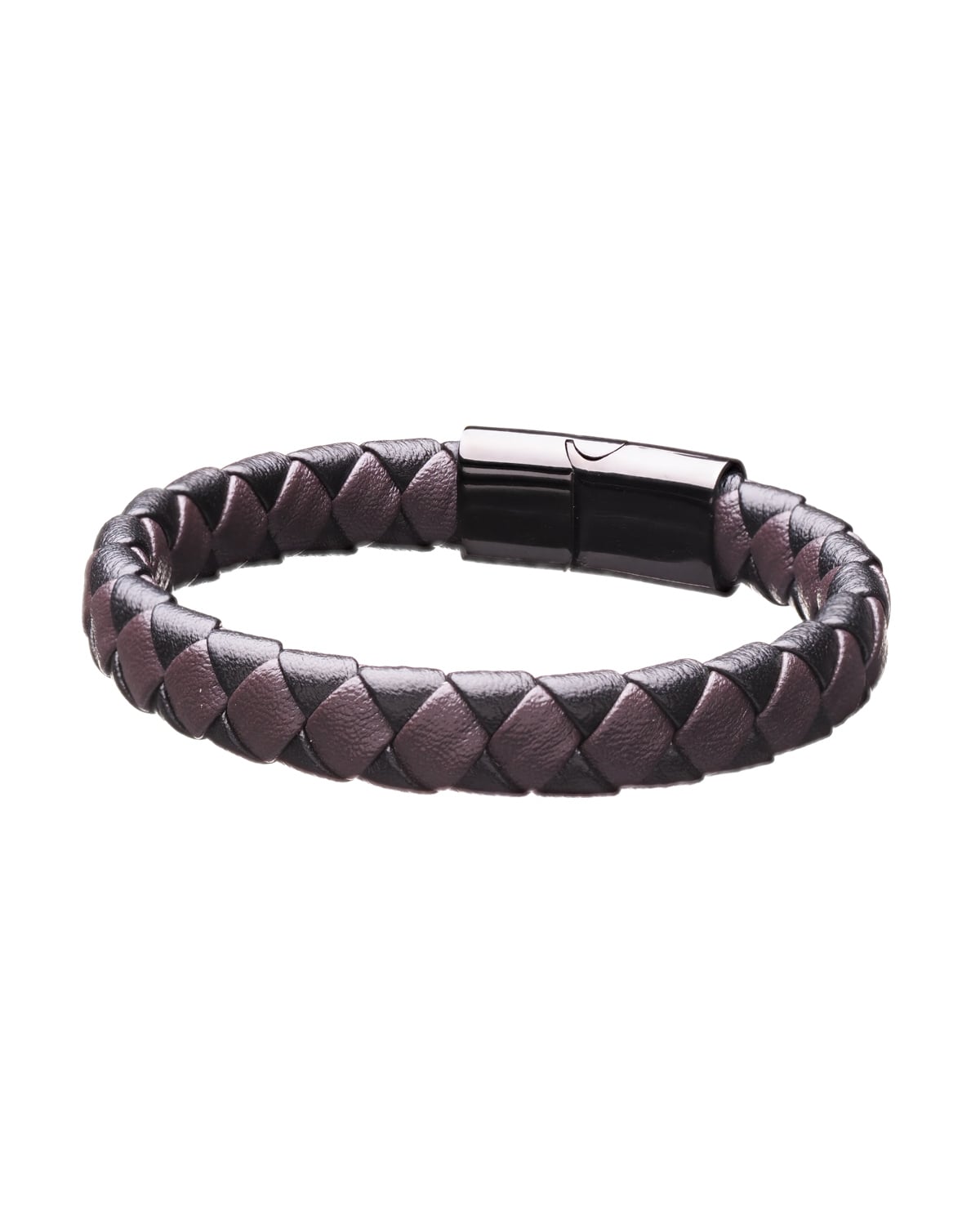 Men's Bicolor Braid Leather Bracelet Handmade Bicolor Braid Leather Bracelet in Black and Brown