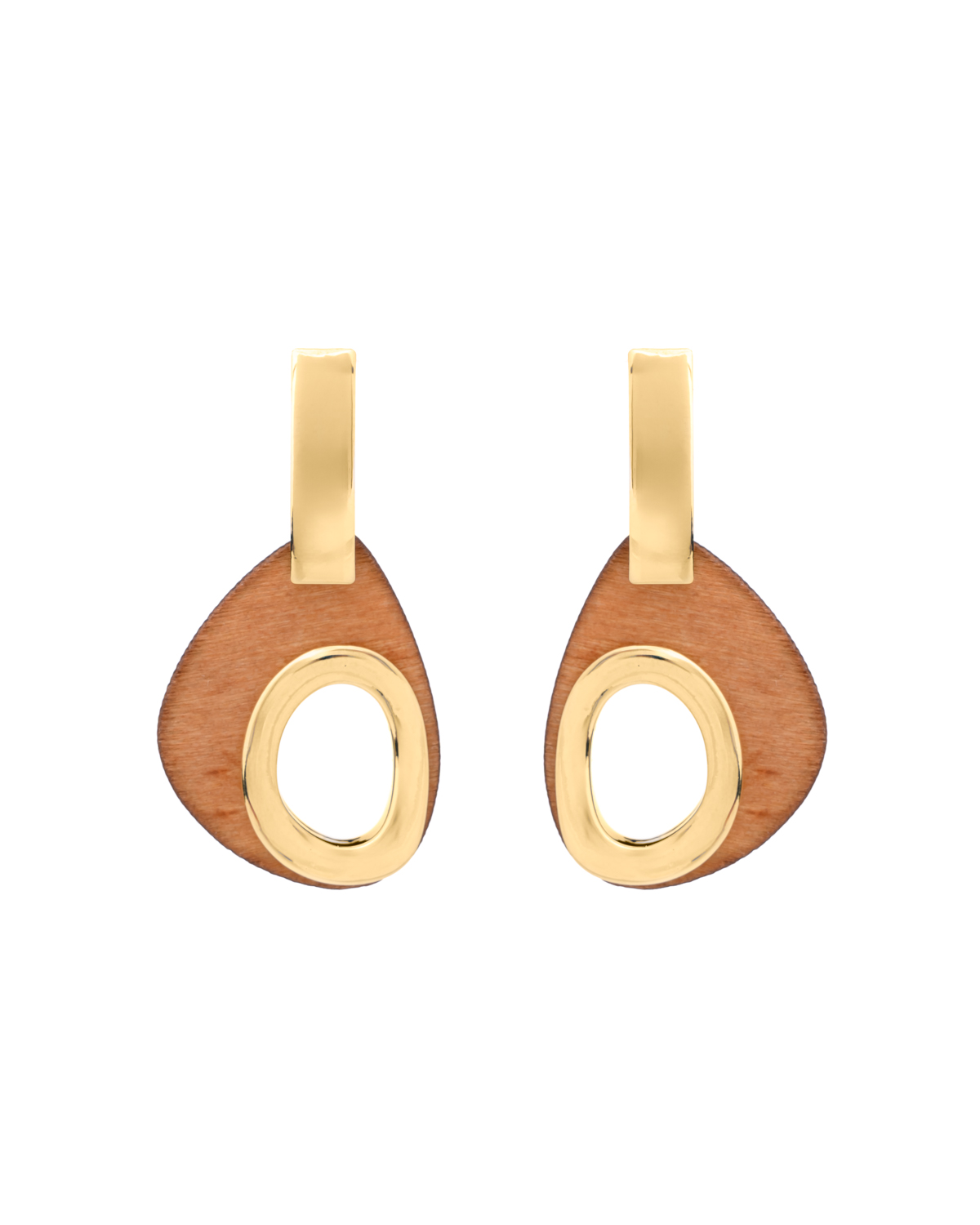 Wood and Metal earrings