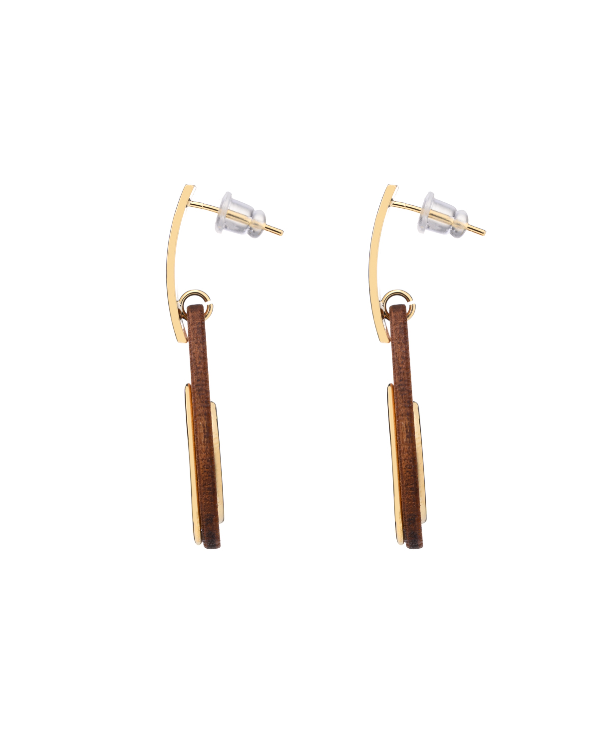 Wood and Metal earrings