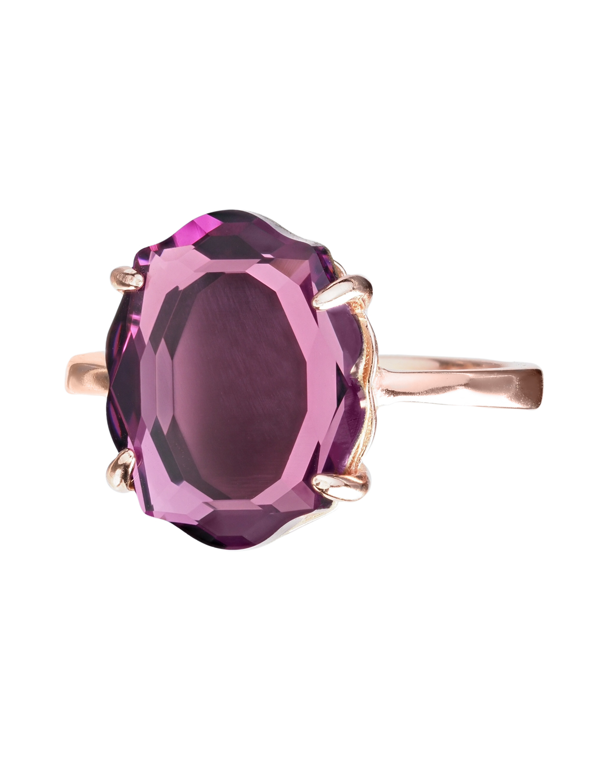Amethyst Mirror Rose Gold Plated 3