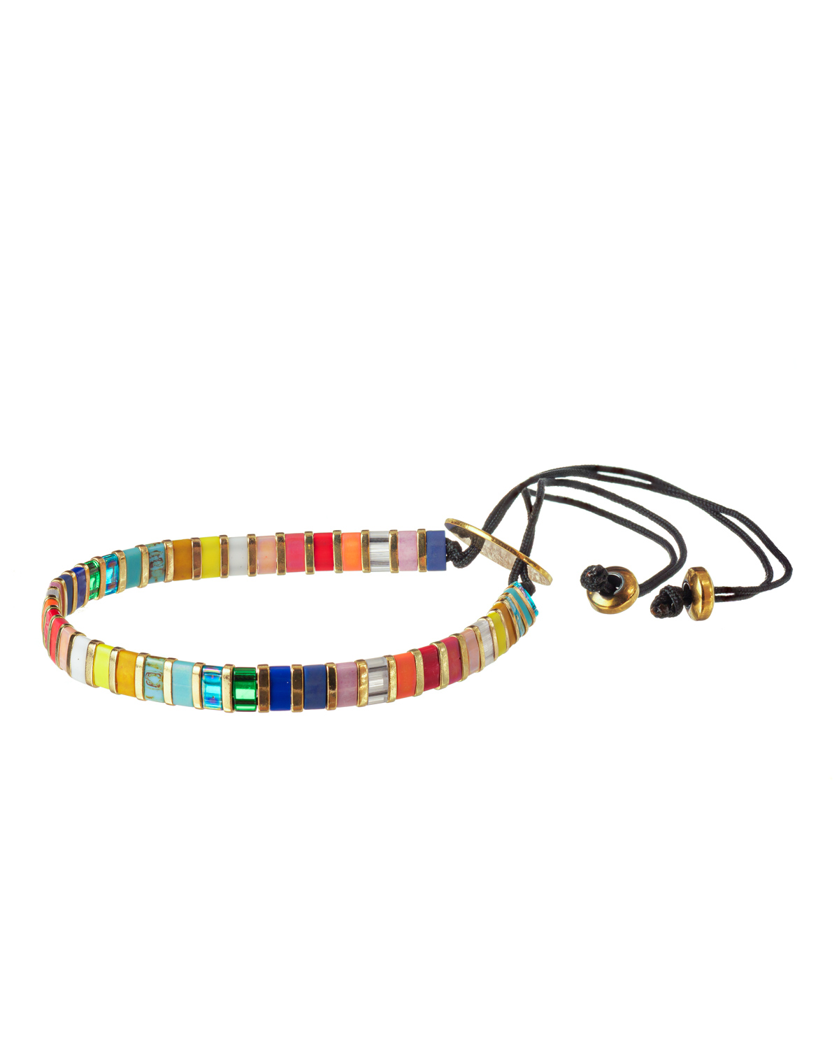Bracelet with Colourful Miyuki Tila Beads