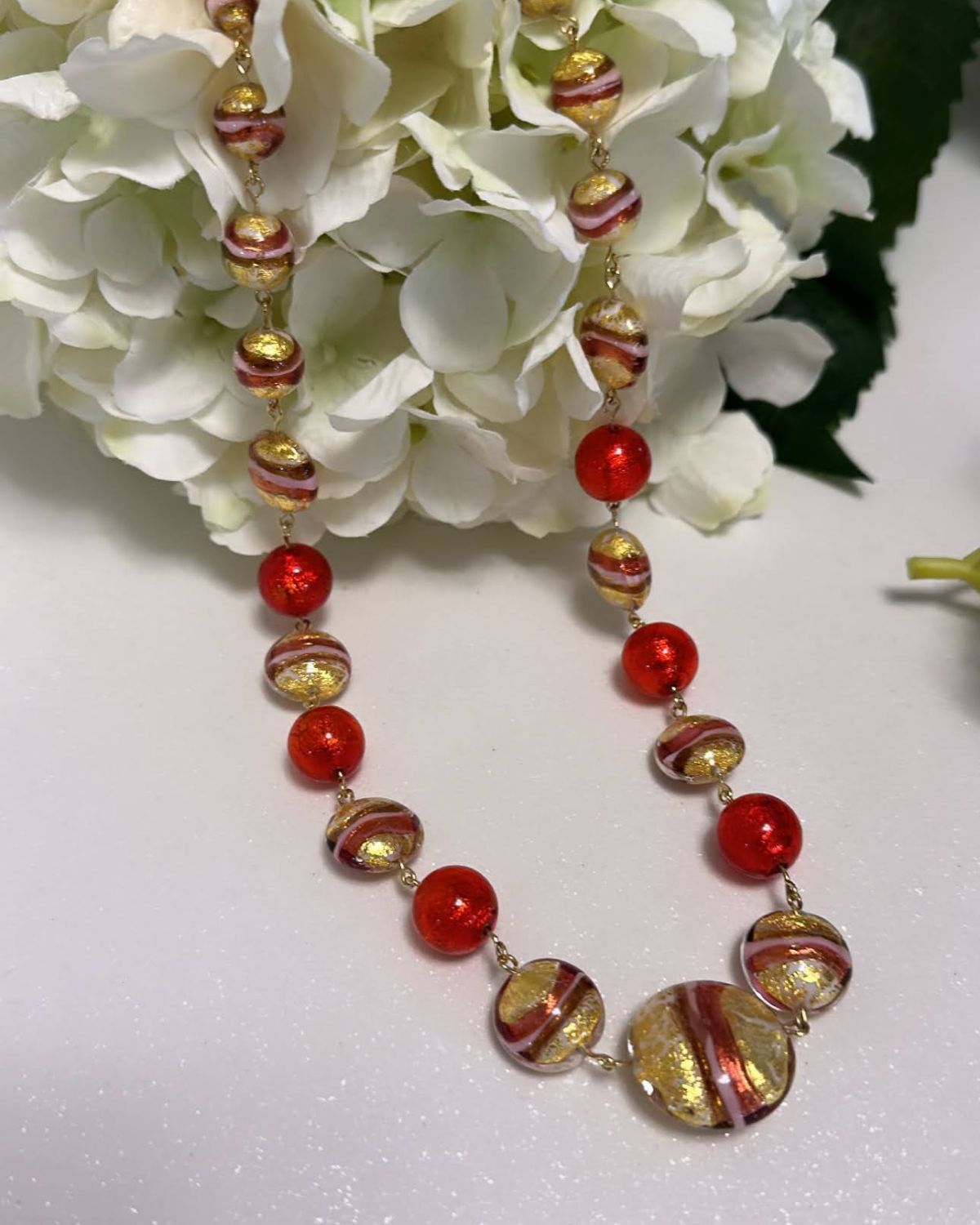 Murano Necklace Red