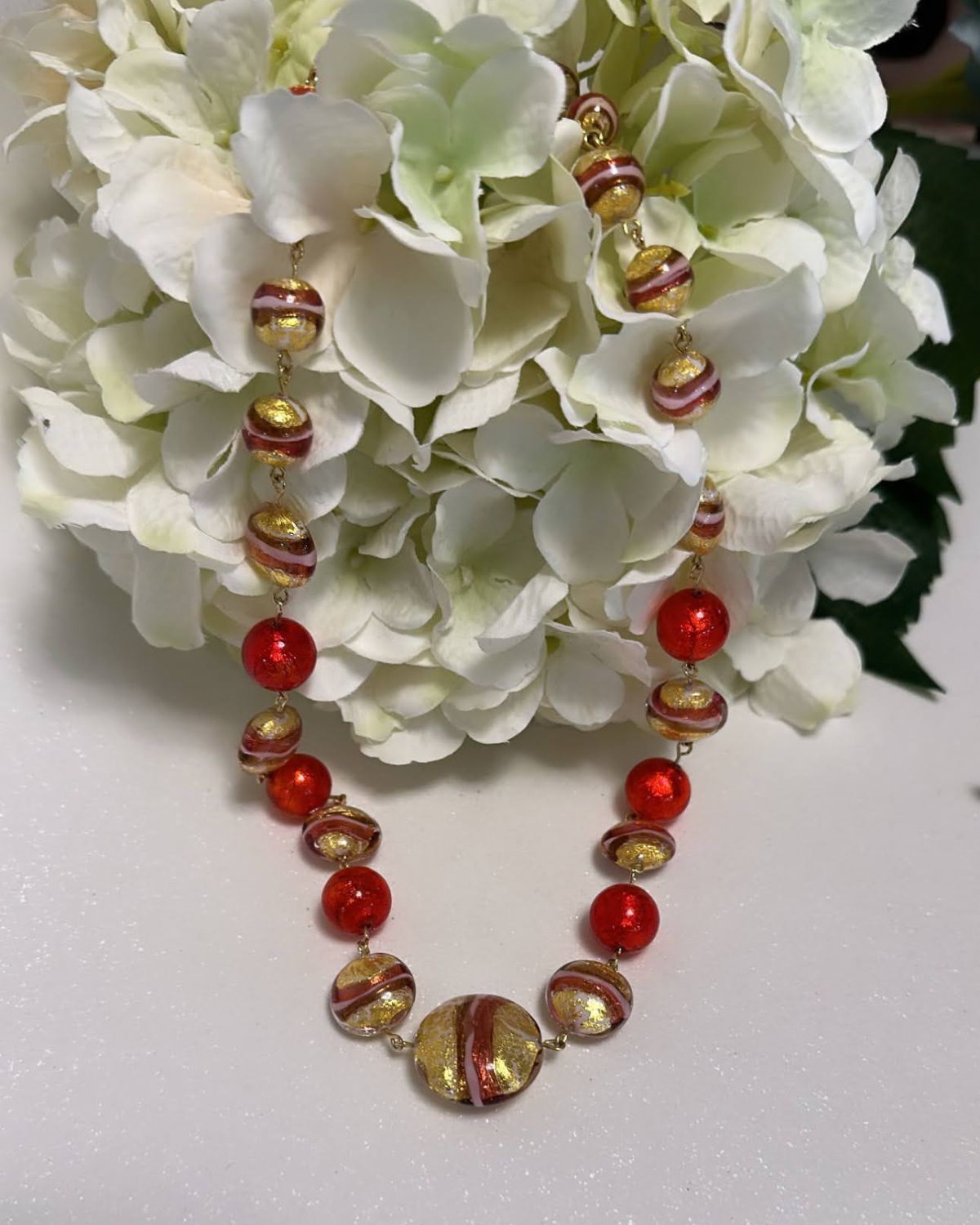 Murano Necklace Red