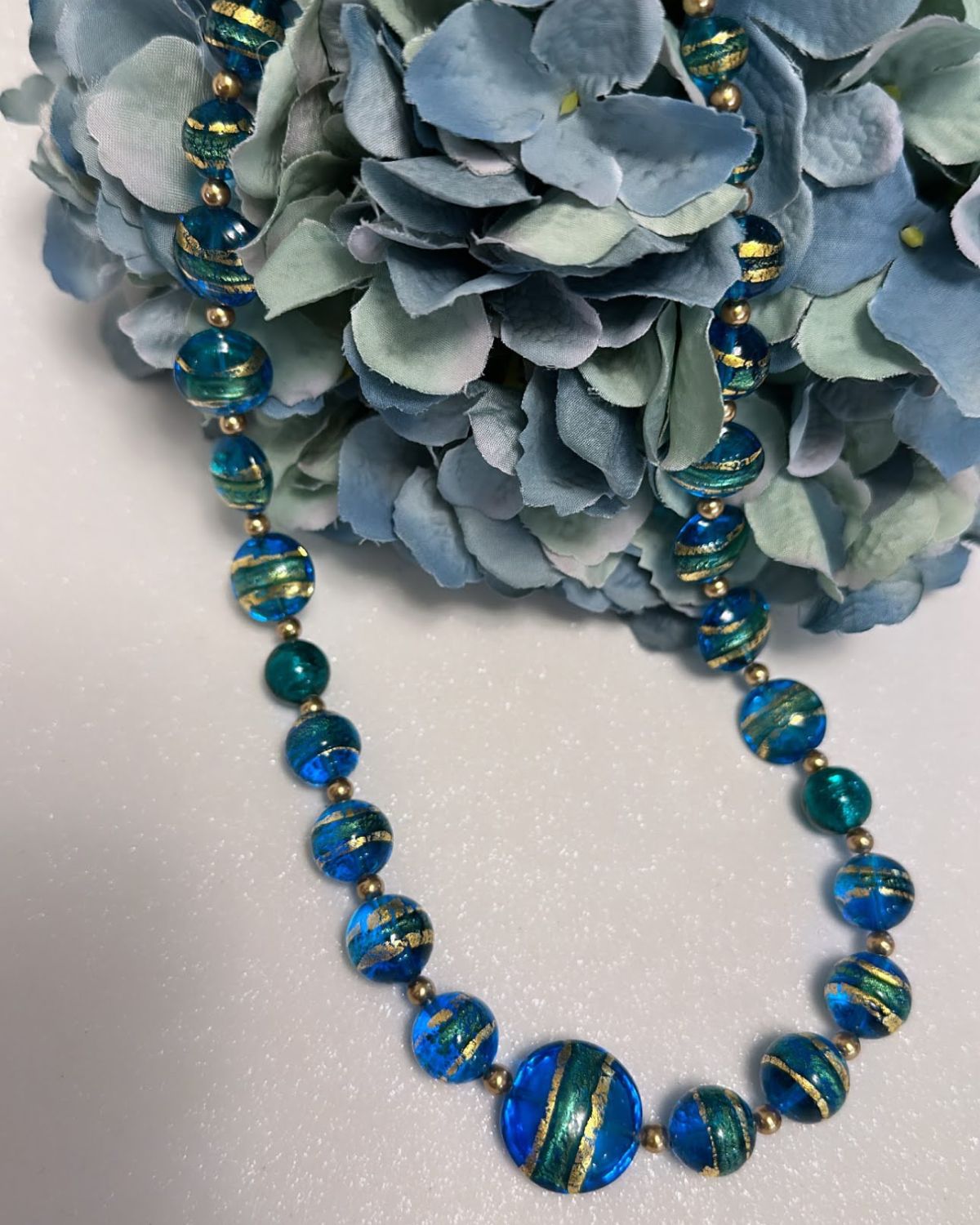 Murano Necklace Blue