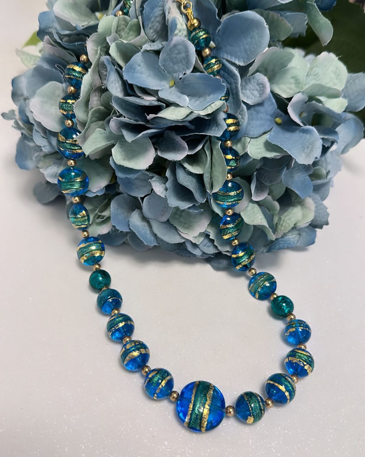Murano Necklace Blue