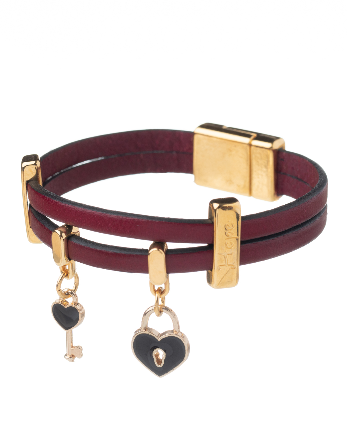 Locket Heart leather Bracelet