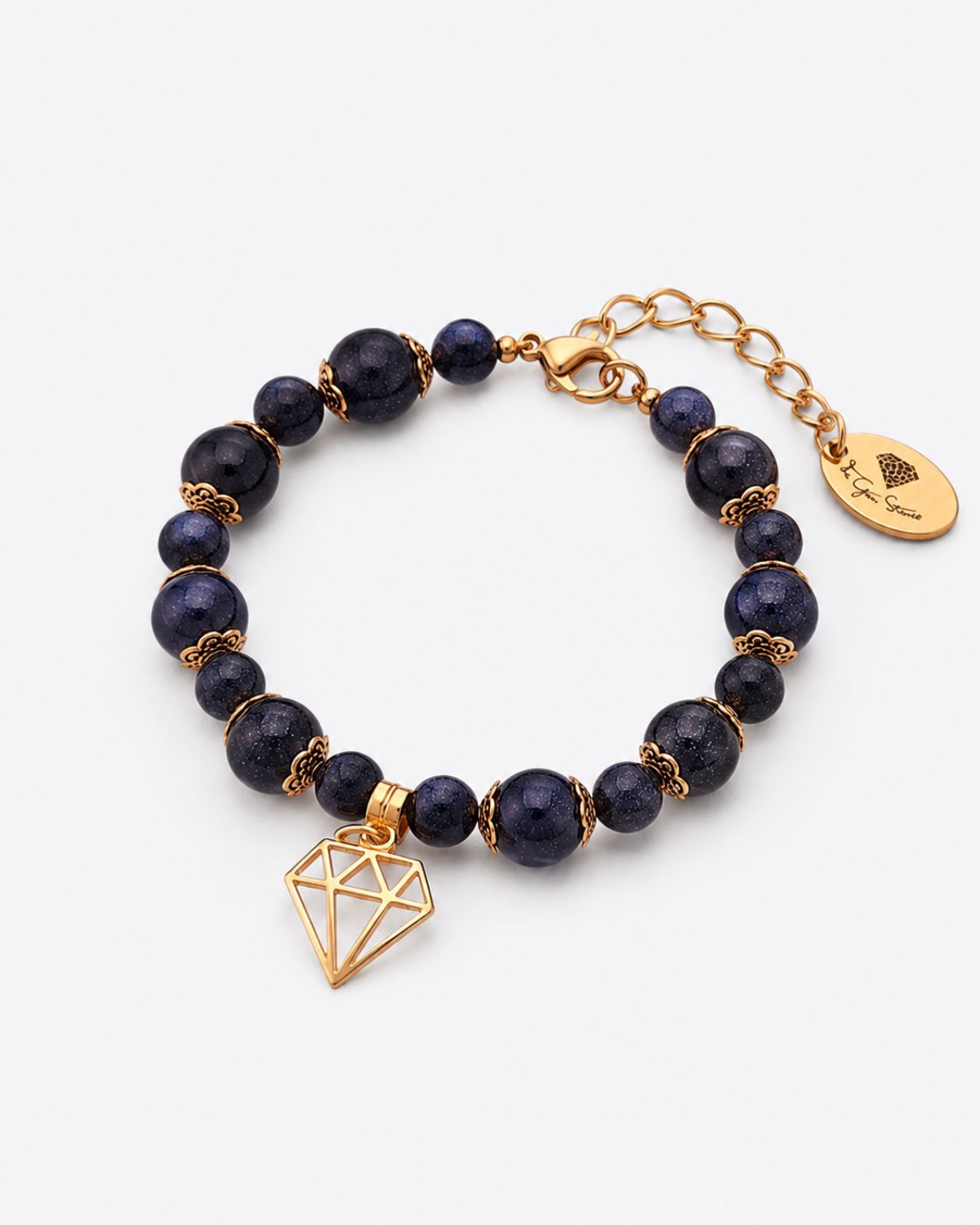 Blue Sand And Bracelet With Diamond Blue Sand Bracelet - Premium Jewelry with Diamond