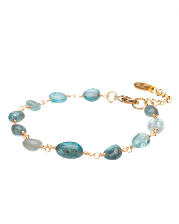 Light Green Apatite Bracelet featuring natural apatite stones in a delicate design