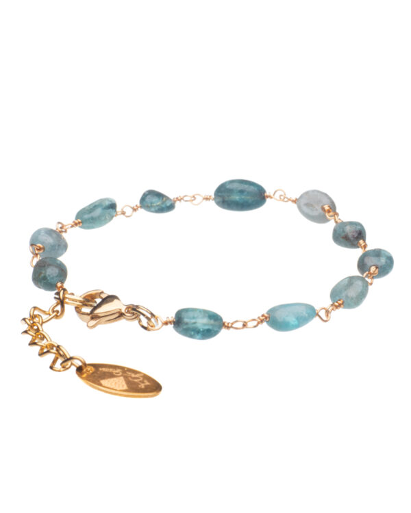 Light Green Apatite Bracelet featuring natural light green apatite stones in a delicate design