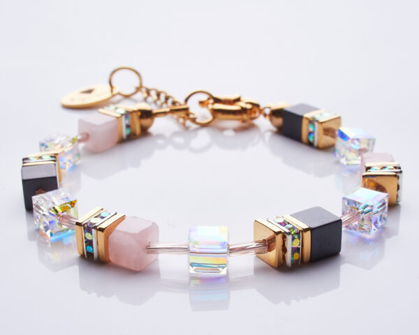 Aurore and Roze Quartz Stone Bracelet - Handmade Jewelry for Elegance