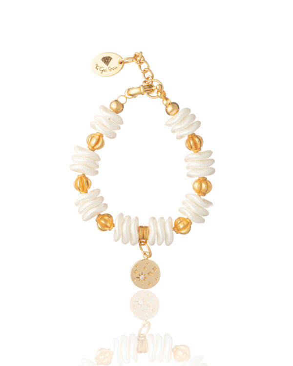 White Ornela Ripple Bracelet with Element - Chic Jewelry