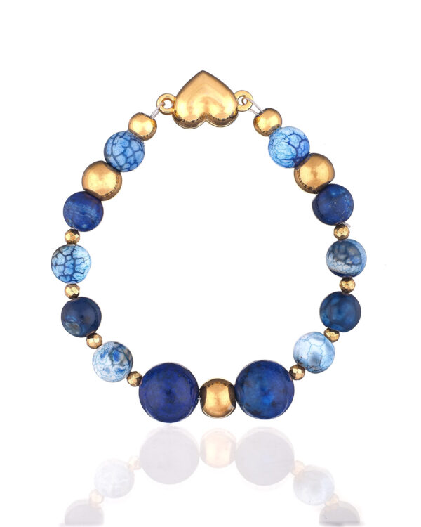 Handcrafted Blue Agate Bracelet