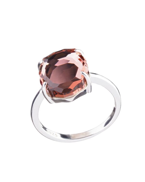 164r29504 The Gem Stories Blush Rose Baroque Ring–rhodium