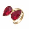Scarlet Ignite Ring - Radiant crimson gemstone set in sterling silver, a symbol of passion and power