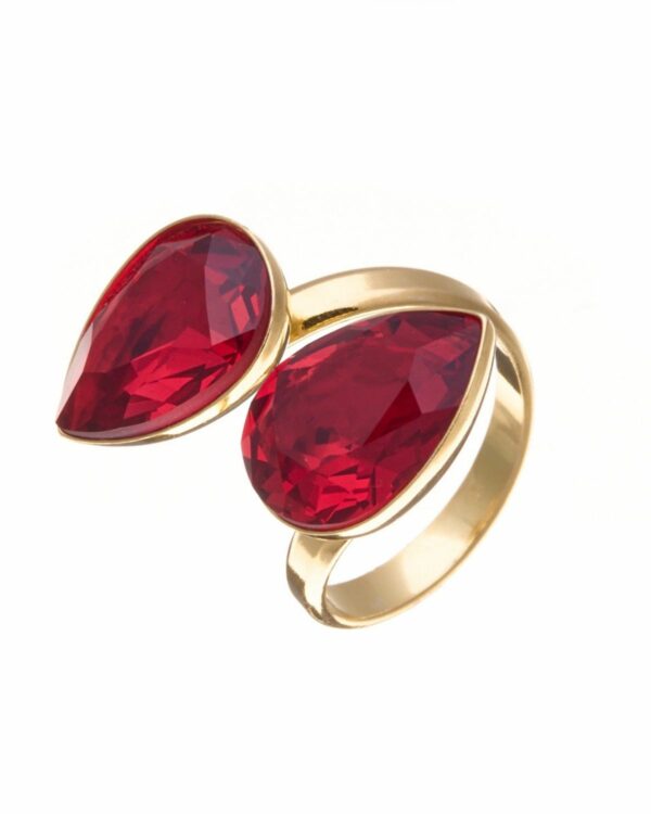 Scarlet Ignite Ring - Radiant crimson gemstone set in sterling silver, a symbol of passion and power