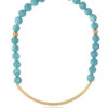 Light Blue Jade Necklace with Sterling Silver Chain