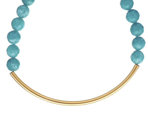 Stylish Light Blue Jade Necklace with Unique Gemstone