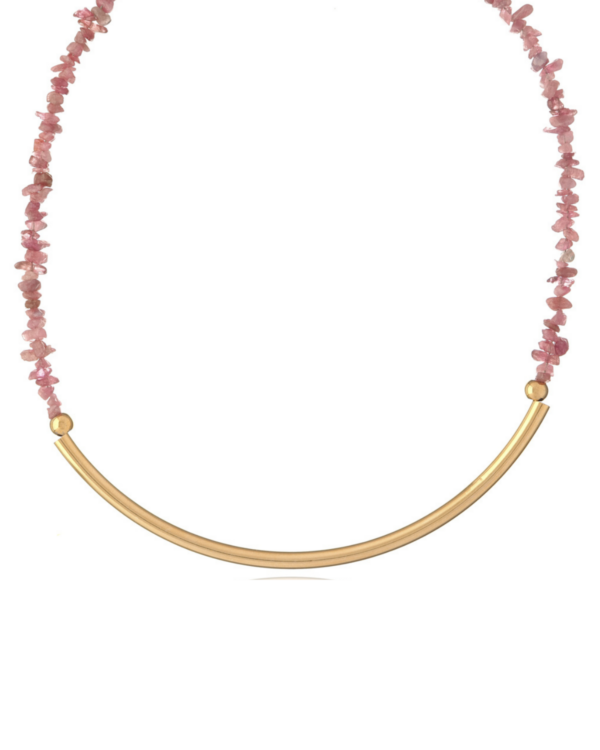 Elegant Petits Dusty Pink Chips Necklace for Women