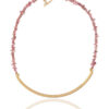 Petits Dusty Pink Chips Necklace with Delicate Beads