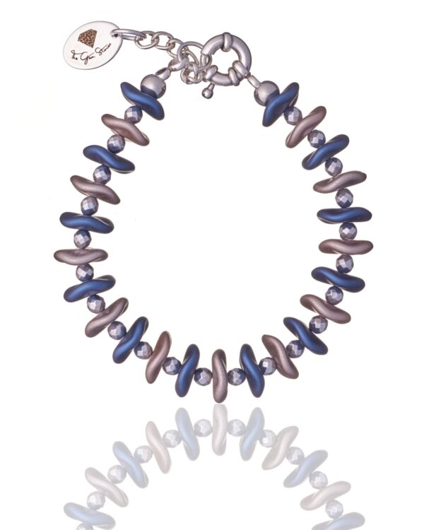 Pastel Bicolor Ornela Ripple Bracelet - Handmade Accessories