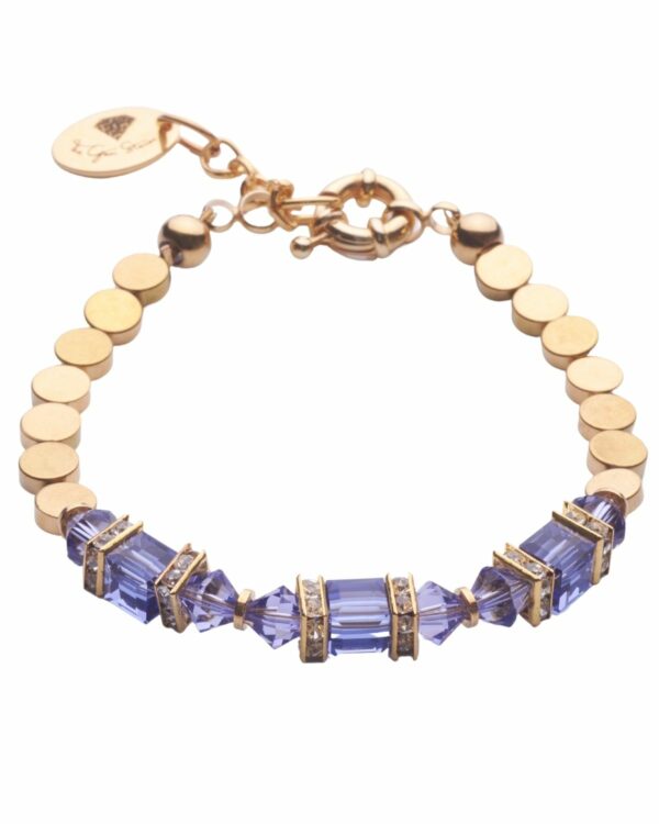 Swarovski Tanzanite Minimal Bracelet - Elegant wrist adornment