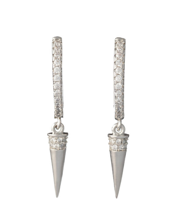 Drops Rhodium Plated Earrings