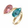 2c744776 The Gem Stories Light Rose Ignite & Light Turquoise Ring