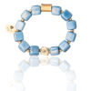Light blue ceramic bracelet with cube detail