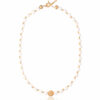 White Coral Necklace With Filigree Element in elegant design