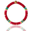 Red surf bracelet with durable materials