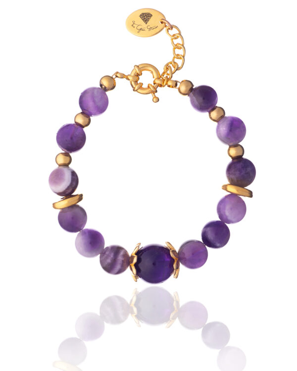 Purple Amethyst Bracelet - Luxury Gemstone Jewelry