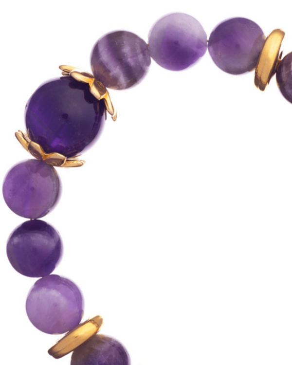 Amethyst Bracelet Purple - Natural Stone Jewelry