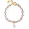 Rose Quartz Bracelet with Element - Handcrafted Crystal Jewelry