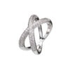 X Cubic Zirconia 925 Sterling Silver Ring - Sparkling brilliance in a durable sterling silver setting
