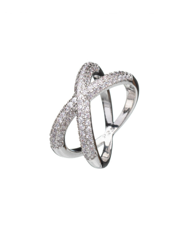 X Cubic Zirconia 925 Sterling Silver Ring - Sparkling brilliance in a durable sterling silver setting