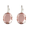 55m127746 The Gem Stories Blush Rose Baroque Mirror Earrings Rhodium Plated
