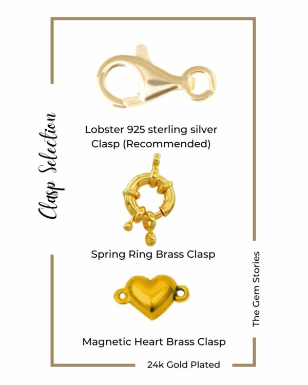 Gold clasp selection displayed