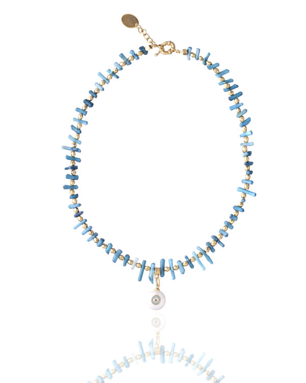 Stylish Turquoise Branch Necklace With Eye Element for any occasion