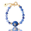 Light Blue Quartz with Eye Element Bracelet - Gemstone Jewelry